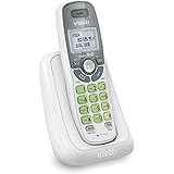 VTech CS6114 DECT 6.0 Cordless Phone with Caller ID/Call Waiting, White/Grey with 1 Handset, 3.50 x 3.50 x 7.00 Inches