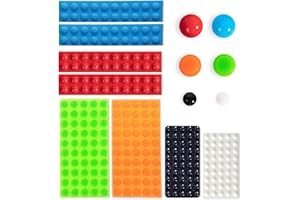 BLEWAY Bump Dots for Visually Impaired 280 Pcs Combo Pack - Low Vision Aids Braille Stickers Raised Tactile Dots for Elderly, Blind (Orange&Red&Blue&White&Black&Green)