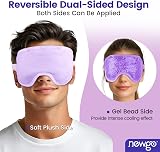 NEWGO Cooling Eye Mask Reusable Gel Hot Cold Therapy Purple view 3