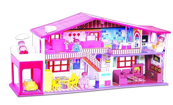 IS IMAGING SOLUTIONS My Deluxe Doll House, Kids Favorite Play Set Colour Vary (50 Pieces)