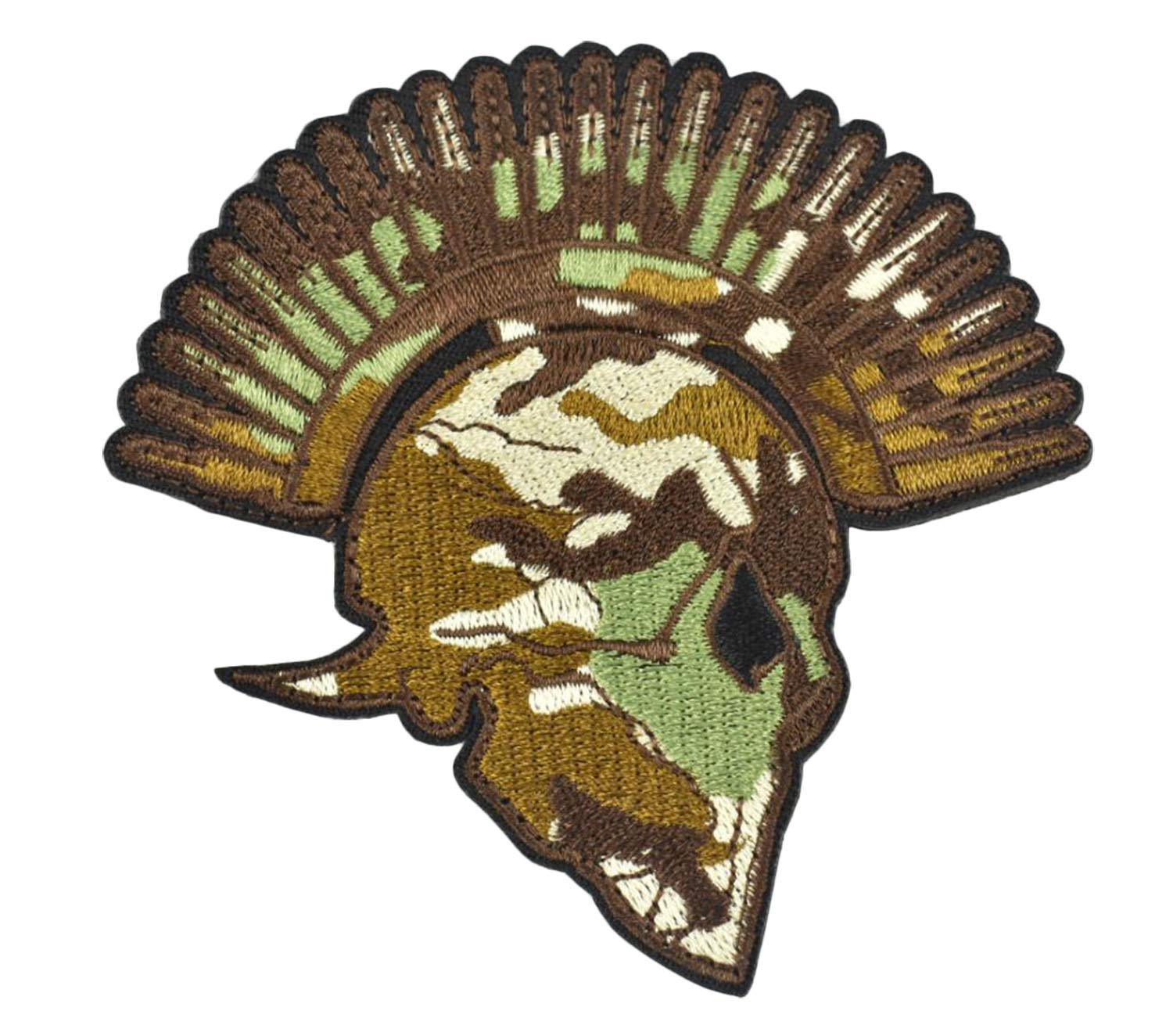 Tactical Military Morale Patch Spartan Tank Soldiers, Pilots Emblem Embroidered Fastener Hook & Loop Patch