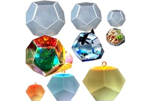 ZQYSING 3PCS Sphere Resin Molds Silicone, 3D Geometry Candle Molds Pentagon Polyhedral Ball Molds for Epoxy Resin Candle DIY Craft Art Making Home Decoration