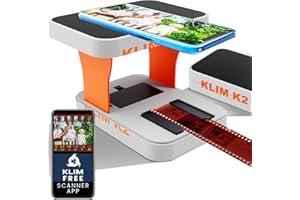 KLIM K2 Mobile Film Scanner 35mm - Free APP - Positive & Negative Converter, Slide & Photo Digitizer, 35mm Color Developing K