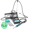 YIHUA 982-III Precision Soldering Station Kit C245-Compatible with 4 C245 Soldering Iron Tips, Lead-Free Solder Wire, Sleep Mode, Auto Standby, Tip Change Slots, Full-Color Display