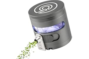 Cloudious9 - Tectonic9 Herb Grinder Automatic Electric Herbal Spice Dispenser Large 2.5" Aluminum Alloy (Grey), For Home & Kitchen Only