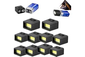 9 Volt LED Portable Flashlight, Mini Torch 9V Battery (Battery Not Included), High Lumens Compact Portable Emergency Light, S