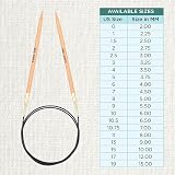 KnitPro Basix Beech Fixed Circular Needles 32in 80cm 5.00mm view 4