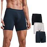 CRZ YOGA Ultra-Soft Modal Casual Boxer Briefs for Men 5" - Lounge Underwear Double Lined Moisture Wicking Breathable 3 Pack