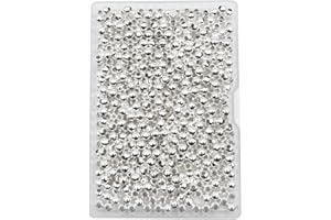 INSPIRELLE 500 Pieces 5mm Silver Iron Metal Spacer Bead Round Loose Beads