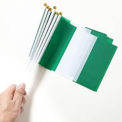 ZXvZYT Nigeria Flag Nigerian Desk Flag Small Mini