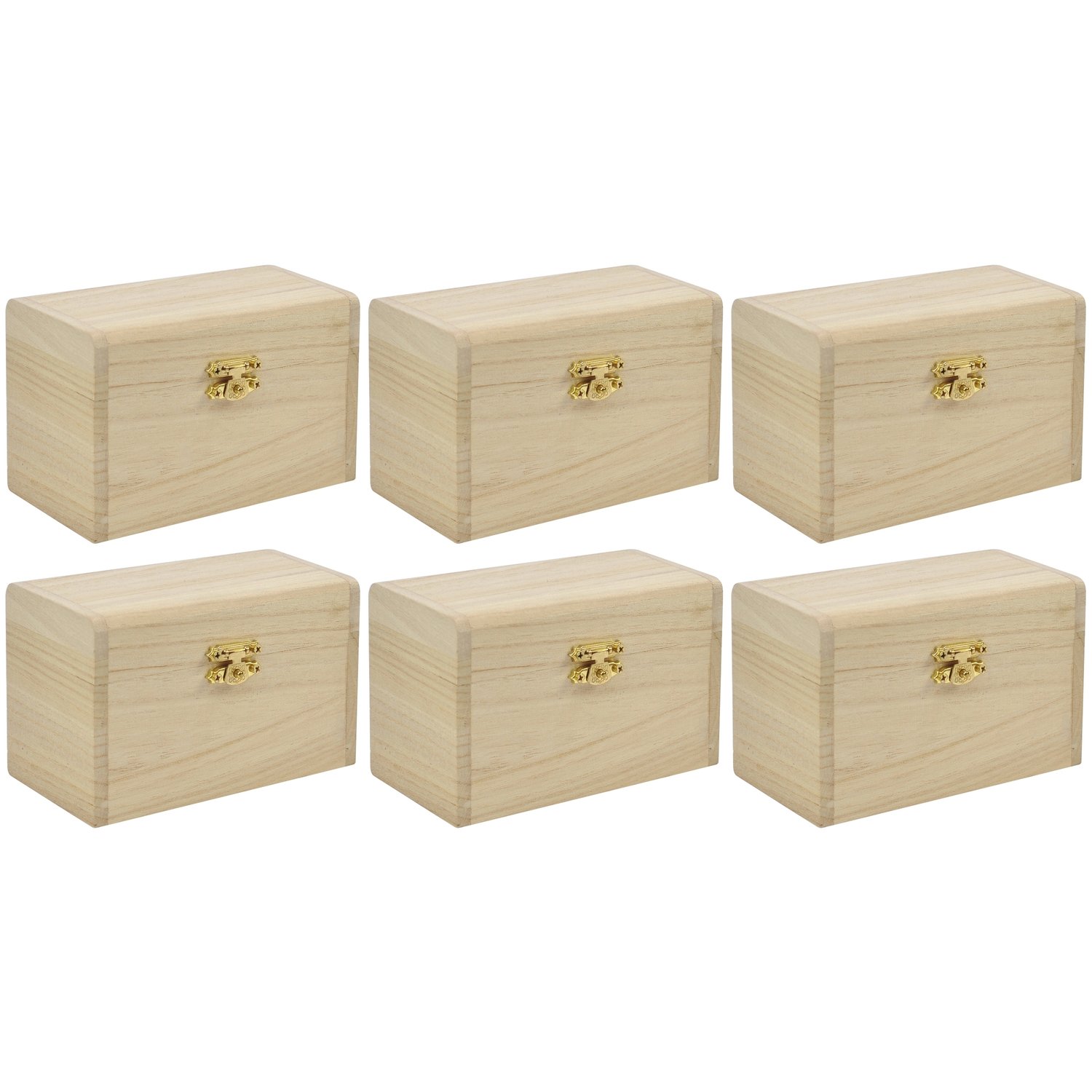 Eduplay Wooden Treasure Chest for Painting Pack of 6