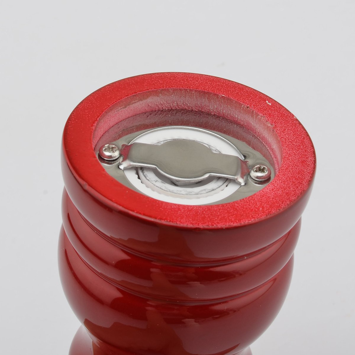 LONGLISHENG Pepper Mill with Rubber Wood Handle and Ceramics Grinding Core Condiment Container