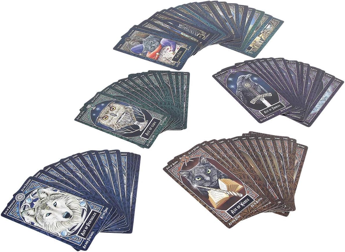 Nemesis Now Lisa Parker Tarot Familiar Cards - 78 Card Gothic Tarot Deck with Guidebook, Black, 12cm - Image 4