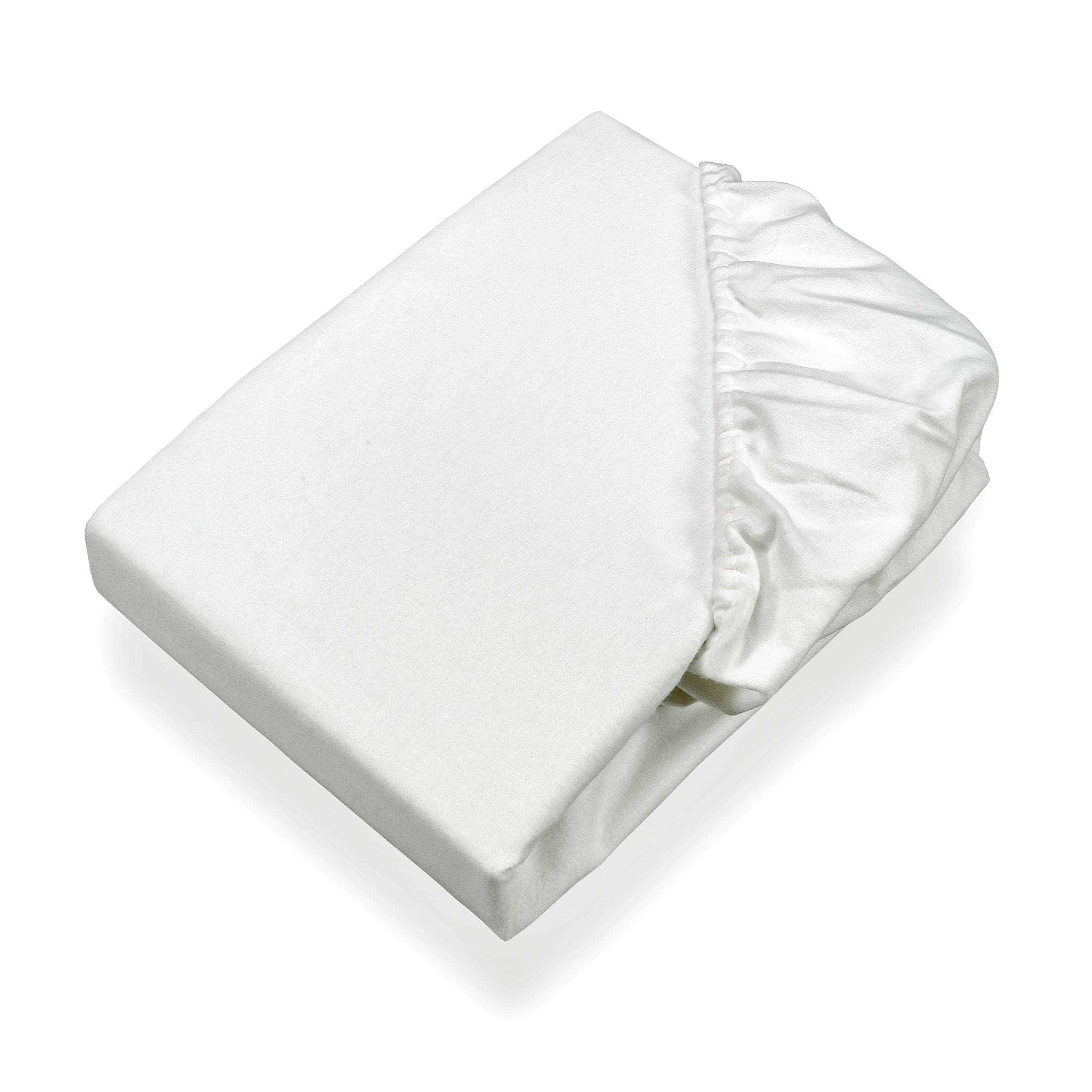 Setex Molton body mattress protectors, fitted sheet, basic, white, 1308, Cotton, White, 90 x 190 cm — image 1
