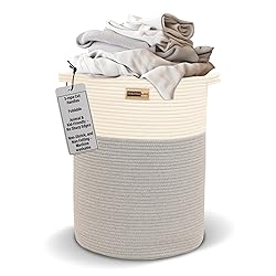 Minmallife Cotton Rope Basket for Storage with