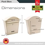 Burg-Wächter MB01AC Antique Cream Classic Wall Mounted Galvanised Steel Post Box view 4