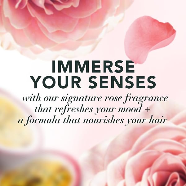 HERBAL ESSENCES CONDITIONER, ROSE HIPS + PASSIONFRUIT – SMOOTH COLLECTION, SHINY HAIR WITH VITAMIN E & JOJOBA, SAFE FOR COLOR TREATED HAIR, FLORAL SCENT, CRUELTY-FREE, DERMATOLOGIST-TESTED, 29.2 FL OZ
