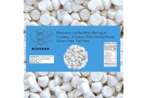 Niamara's Vanilla Minis Meringue Cookies - 2 Ounce, Rich Vanilla Flavor, Gluten Free, Fat Free
