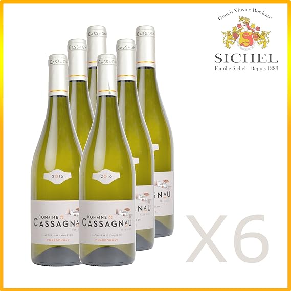 Domaine de Cassagnau x6 Vin Blanc sec Pays d'oc 2016 Amazon.fr