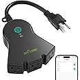 BN-LINK Smart WiFi Heavy Duty Outdoor Outlet, Timer and Countdown Function, No Hub Required for Outdoor Lights, Compatible with Alexa and Google Assistant (Outdoor) 2.4 GHz Network only