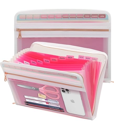 Amazon.com : Cute Kitty Cat Pink Expanding Accordion File Folder