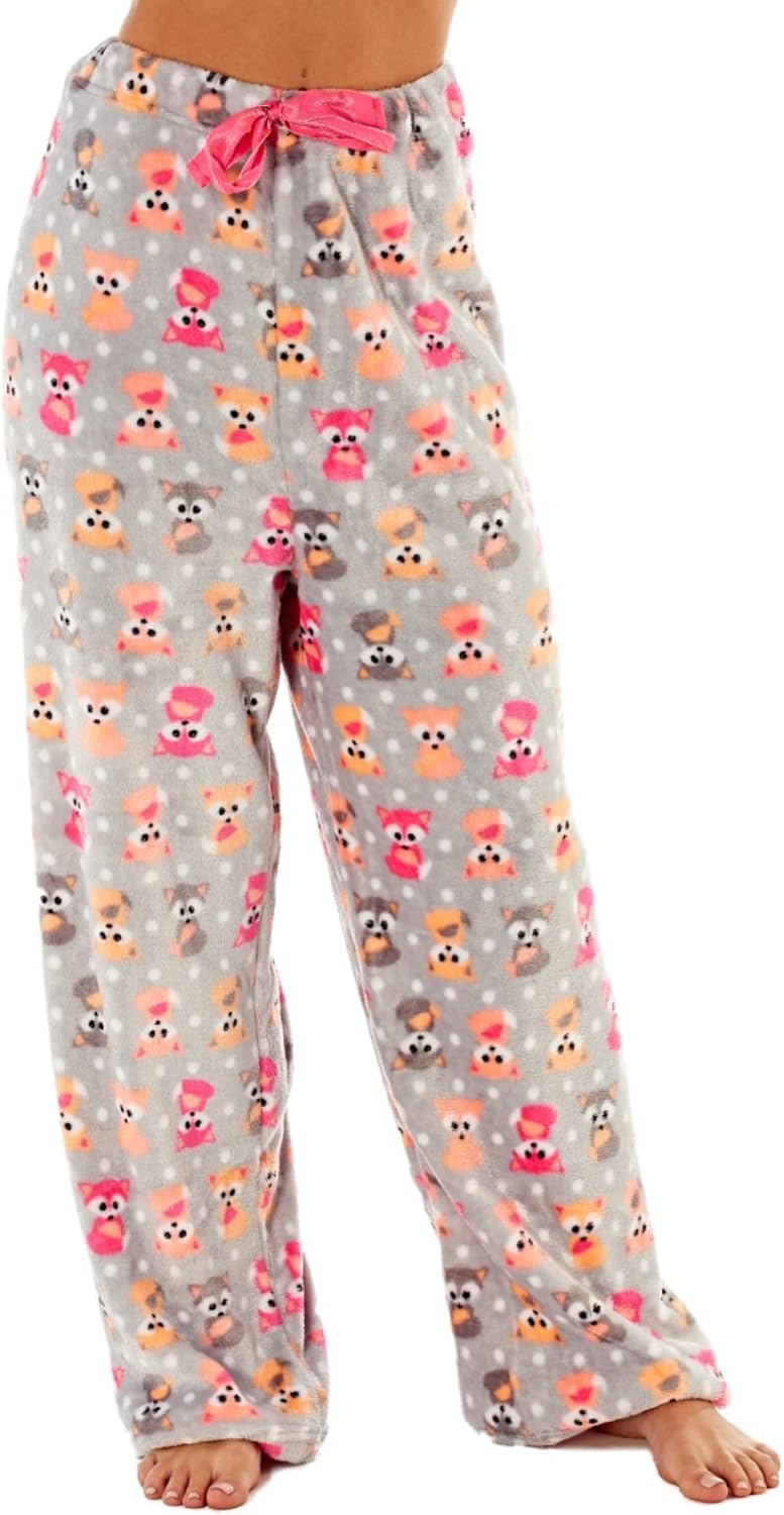 Ladies Fleece Pyjama Pajama Bottoms Lounge Pants PJ Nightwear Amazon