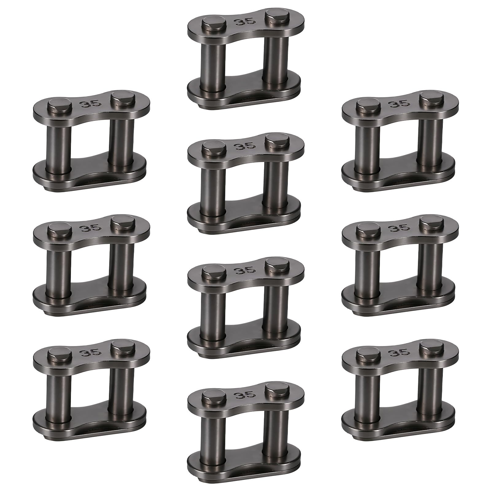 Photo 1 of 10 Pcs Chain Master Link #35 Bike Chain Link Connector Alloy Steel Heavy Duty Master Links Connector for Bicycles, Mini Go-Karts, Scooters, ATVs