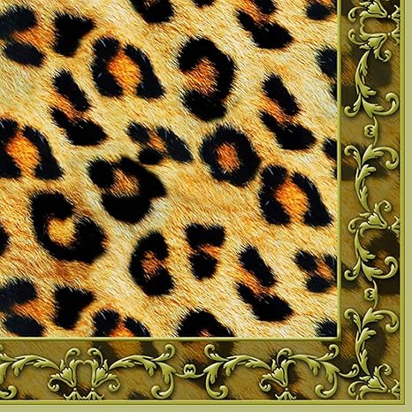Ambiente Servietten Leopard Ornament Afrika Muster Fell Amazon De Kuche Haushalt