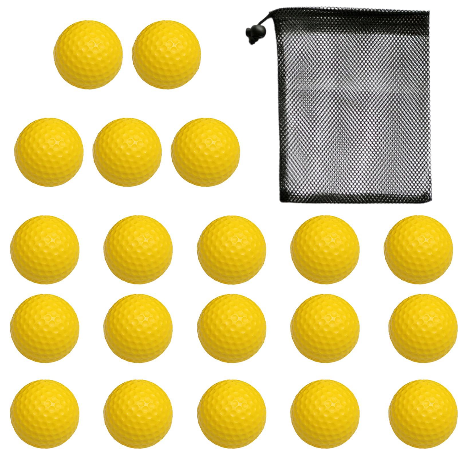CVNRCLP 12 Pack Golf Practice Balls - Soft Elastic Foam Dimpled Training Balls for Indoor/Outdoor Swing Practice - Perfect Golf Training Aids for Home, Office, and Backyard