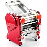 Electric Pasta Maker Machine 3mm/9mm for Commercial &amp; Home Use | automatic 3-in-1 noodle spaghetti making machine, dough roller pressing &amp; cutting machine, food-grade stainless steel