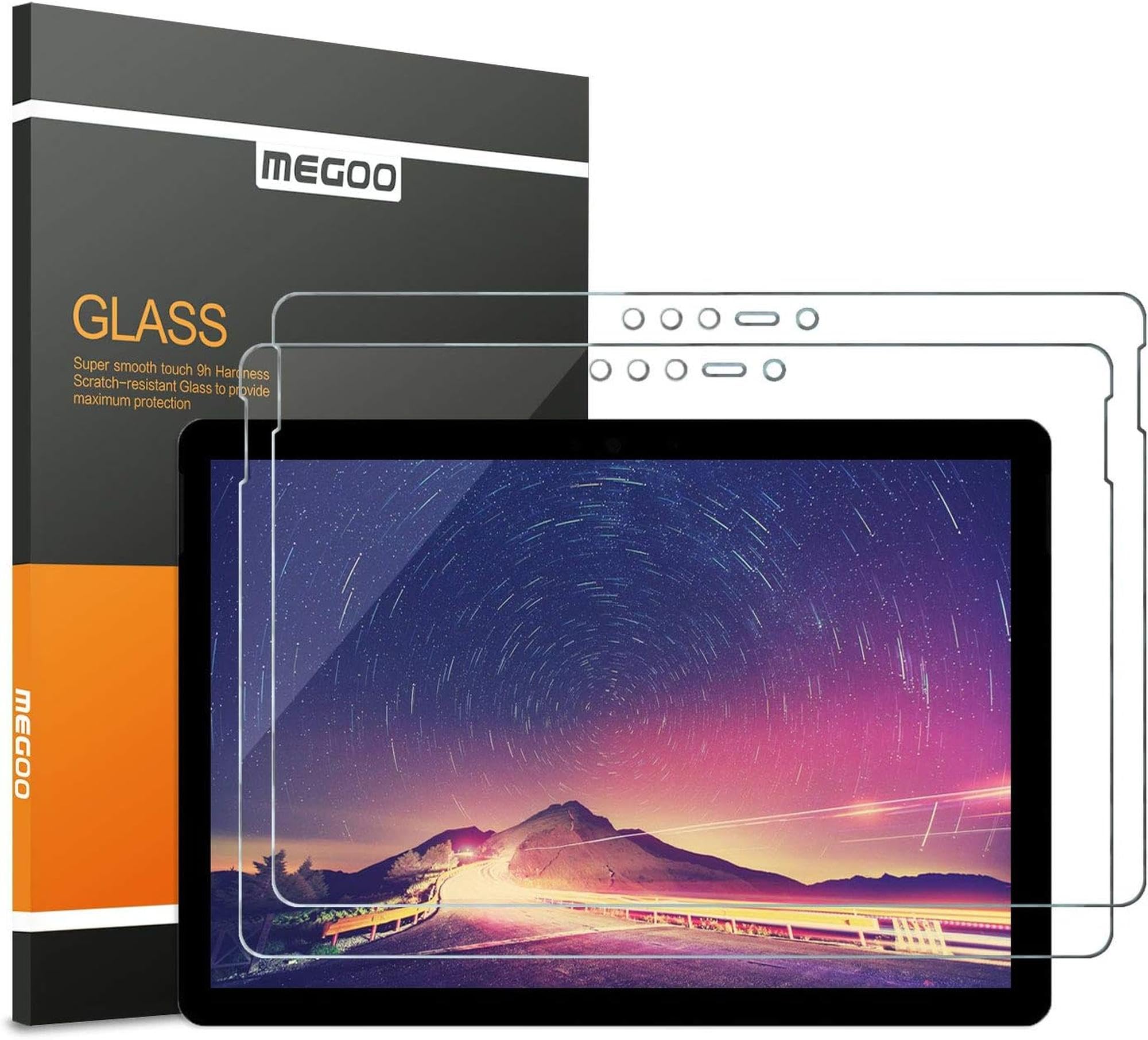 MEGOO [2 Pack] Surface Go Screen Protector,Tempered Glass/Easy Installation/Anti-Scratch,Screen Protector For Microsoft Surface Go 10 Inch 2018 (1824 Model)