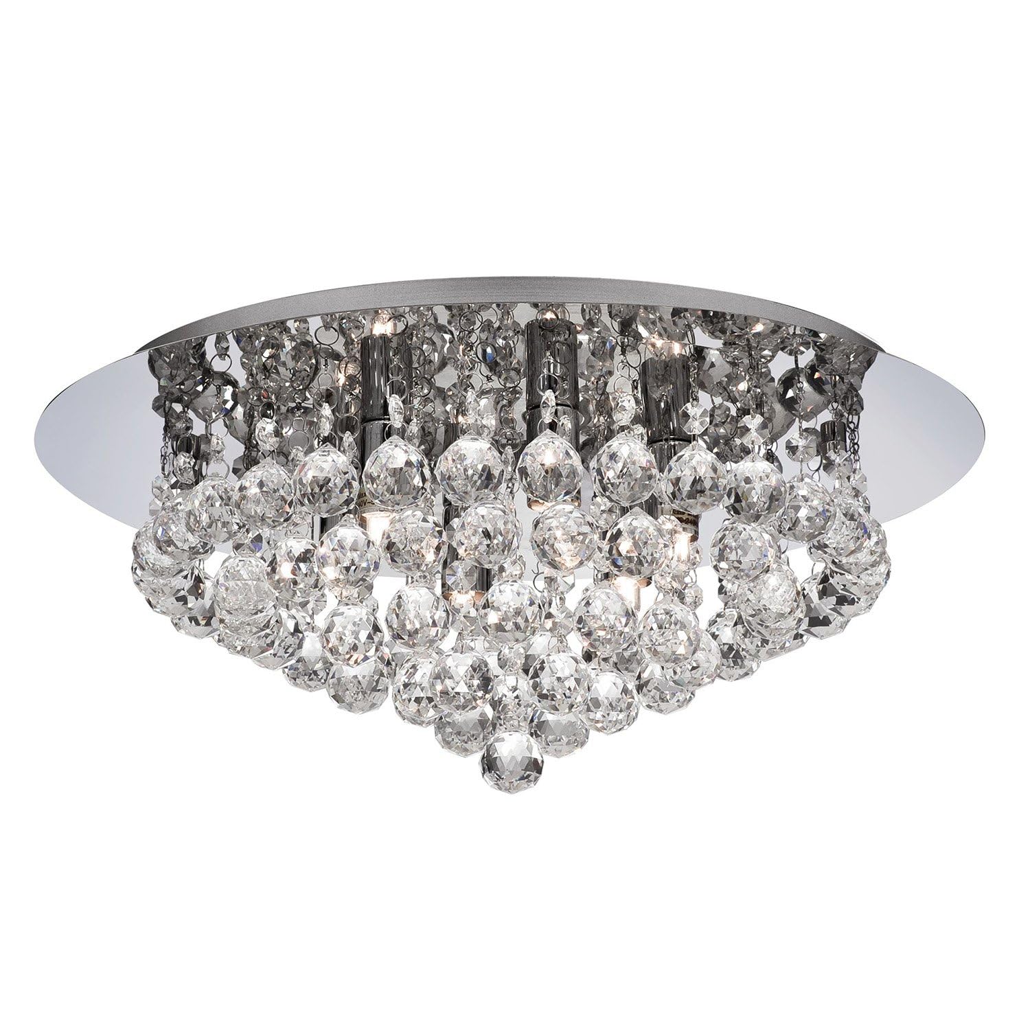 Searchlight Hanna 6 Round Semi Flush Round Chandelier Light (3406-6CC, Chrome)