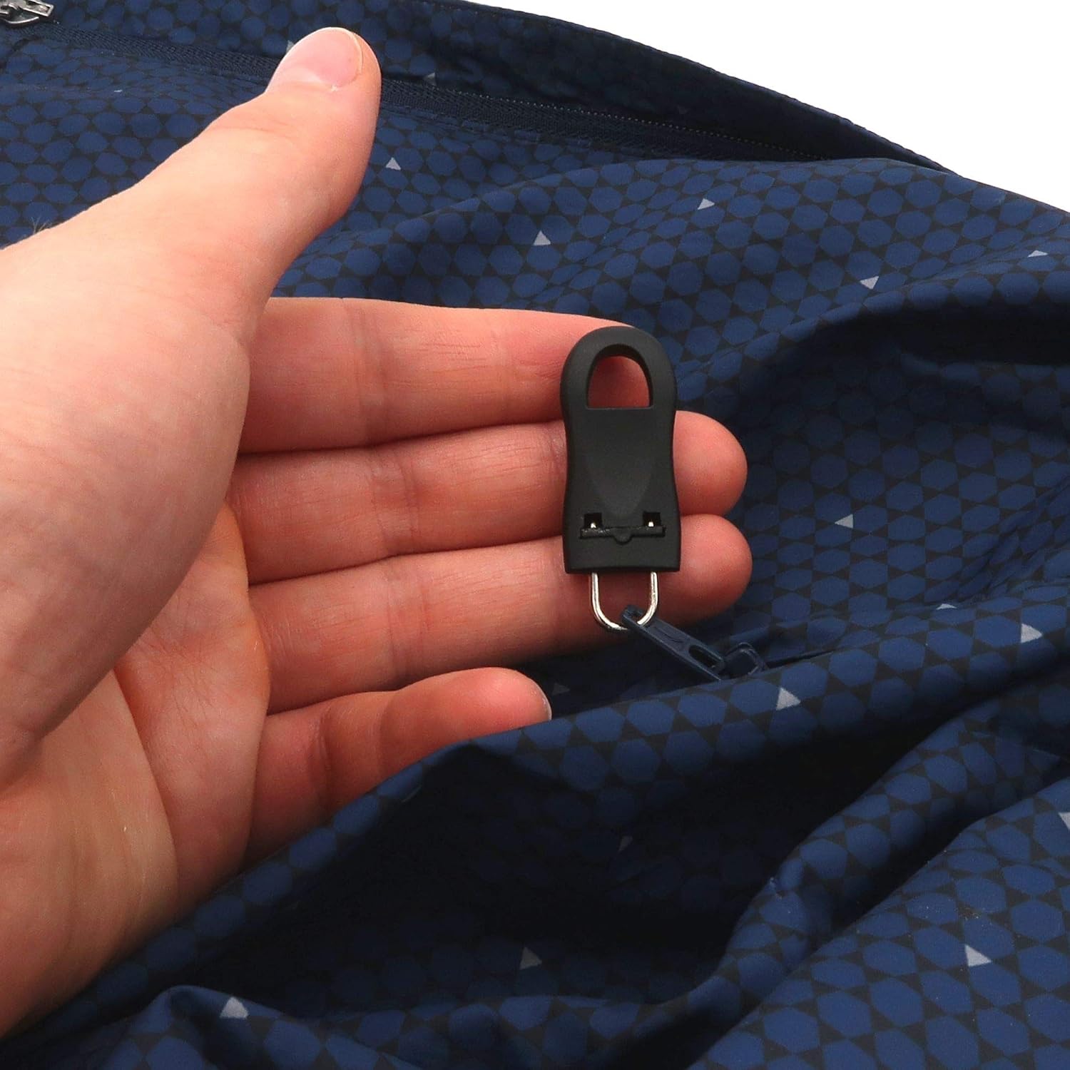 Zipper Replacement Tags, Pack of 10, 35 mm / 1.4" Length Zipper Repair, Pluggable, Black Zip Pulls Replacement Zip - Image 4