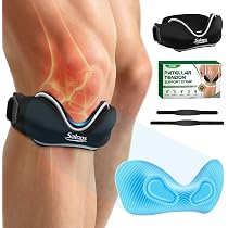 Salops Patellar Tendon Support Strap, Silicone Dual Pad Pate