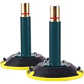 ZUOS A pair of 6" Vertical Vacuum Suction Cup with Metal Handle,Heavy Duty Vertical Hand-held Cups for Flat to Curved Surfaces, Brass Pump with Protective Cover (2 PACK)