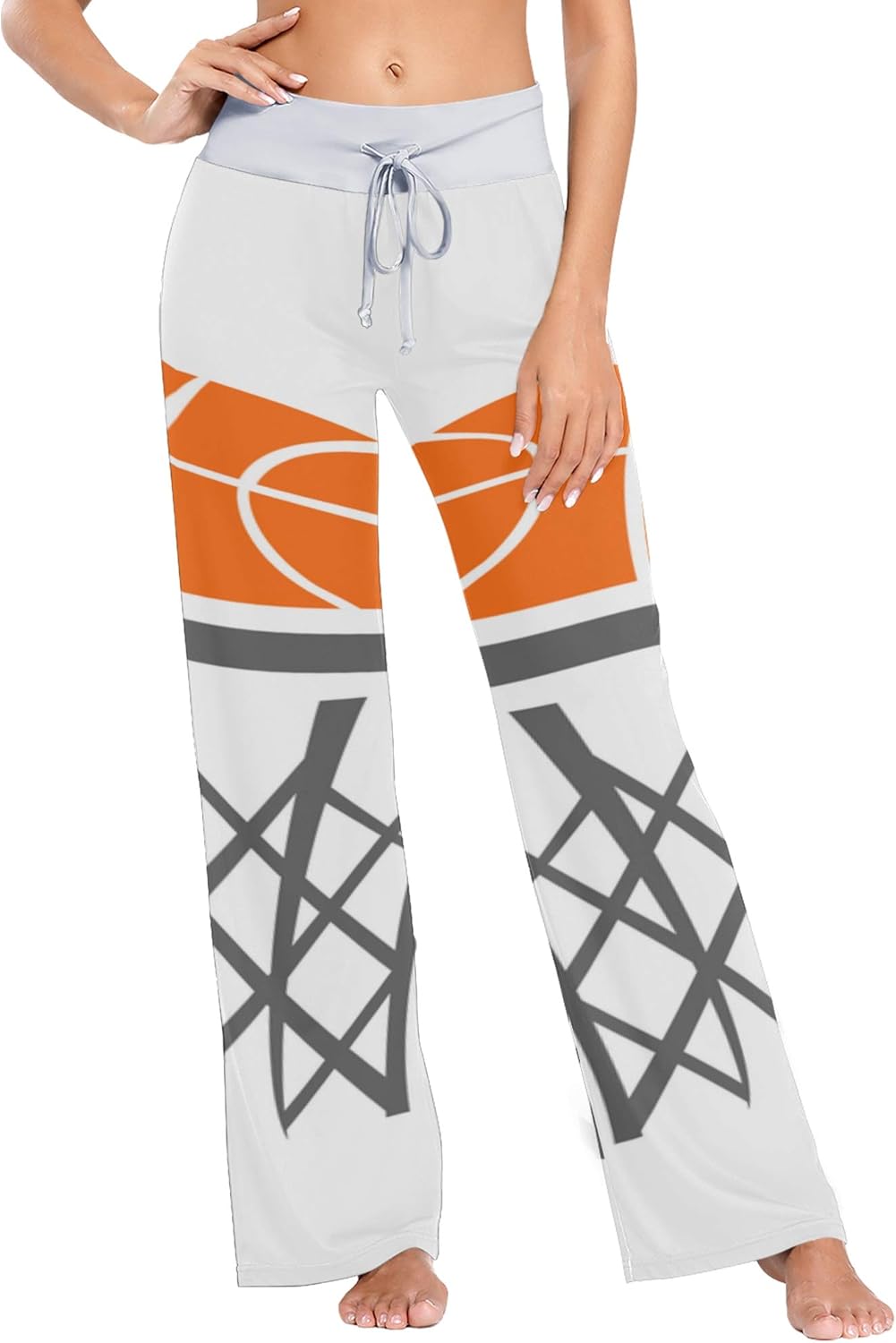 WSNWCY Pajamas Pants Women Cool Sports Orange Basketball