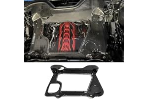 YIPMOTIV Genuine Carbon Fiber Engine Hood Cover for Corvette C8 Z51 Z06 ZR1 HTC Convertible 2020 2021 2022 2023 2024 2025,Not for Coupe,Transparent Rear Bonnet Overlay,Engine Shroud Trim