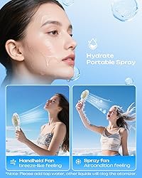 Otlonpe Handheld Misting Fan Portable, 4000mAh