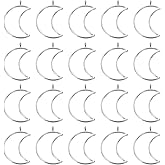 PATIKIL 40pcs Open Bezels, Resin Bezels Pendants Moon Open Back Bezels Alloy Frame Bulk for Resin Jewelry Making Earrings