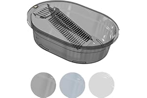 VEMJO 19 Inch Large Washboard For Hand Washing Clothes Basin With Washing Board For Laundry Wash Board For Laundry Laundry Washboard For Hand Washing Clothes Pants Towels Socks Etc (Transparent Gray)