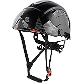 UM ULTRAMAXX ANSI Certified Hard Hats Type II Safety Helmet with 6-Point Suspension - Adjustable Ratchet & Visor for Construction, Industrial Work