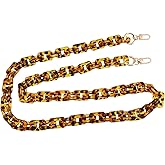 Chinflly Purse Chain Strap 47" Acrylic Purse Chains for Handbags Replacement Bag Charms Handles Extender