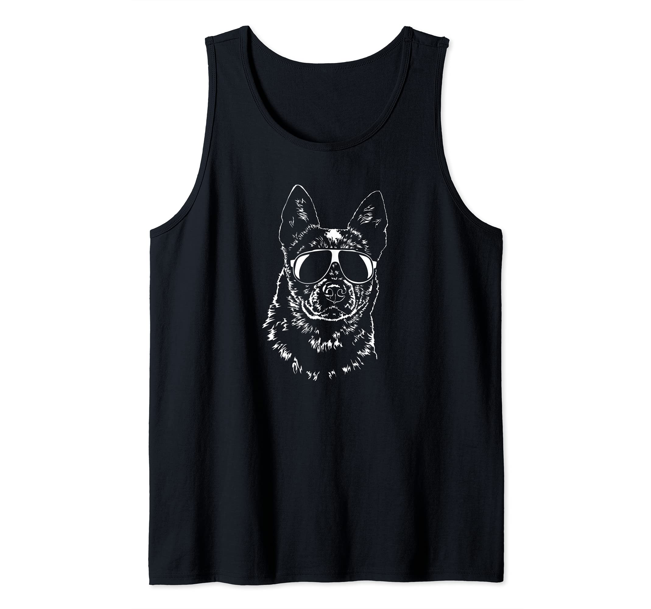 Funny Proud Blue Heeler Cattle Dog sunglasses cool dog Tank Top