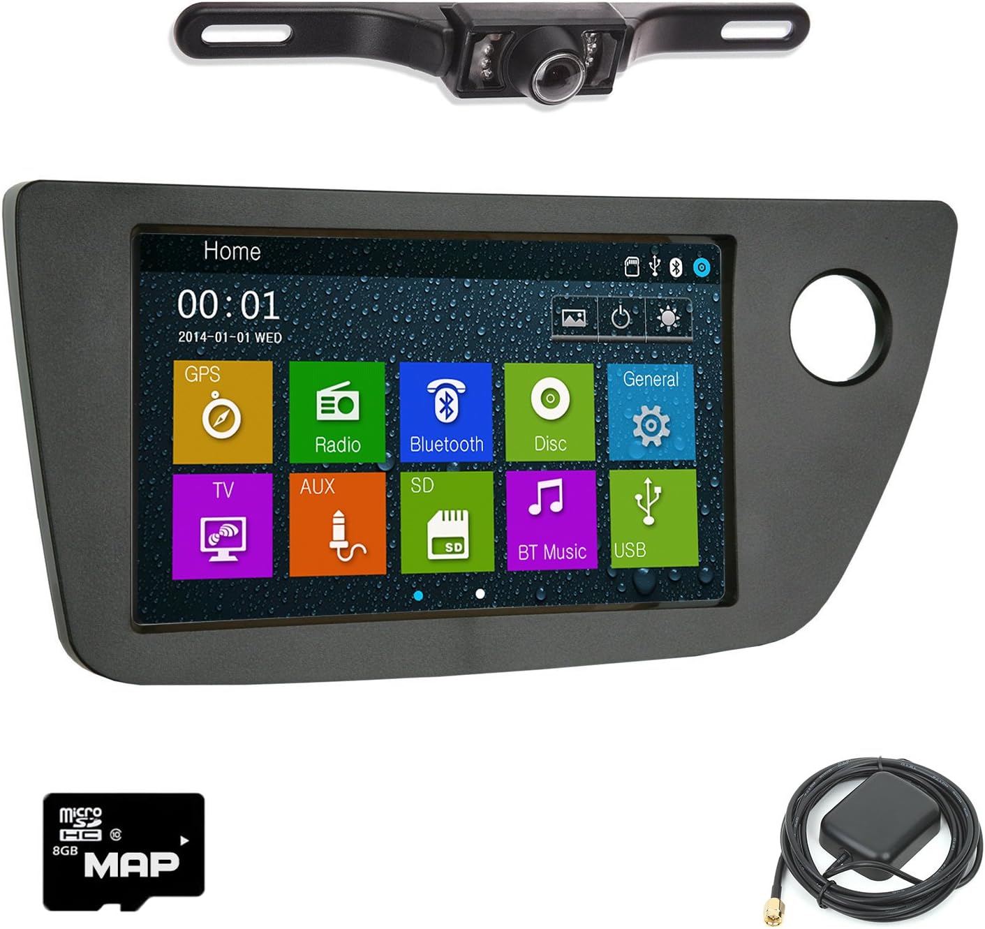 DVD GPS Navigation Bluetooth Radio and Dash Kit for Acura RSX Type-S 2002-2006 with Back Up Camera