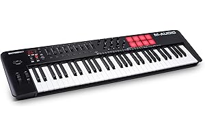 M-AUDIO Oxygen 61 (MKV) - 61 Key USB MIDI Keyboard Controller with Beat Pads, Smart Chord, Scale Modes, Arpeggiator and Nativ