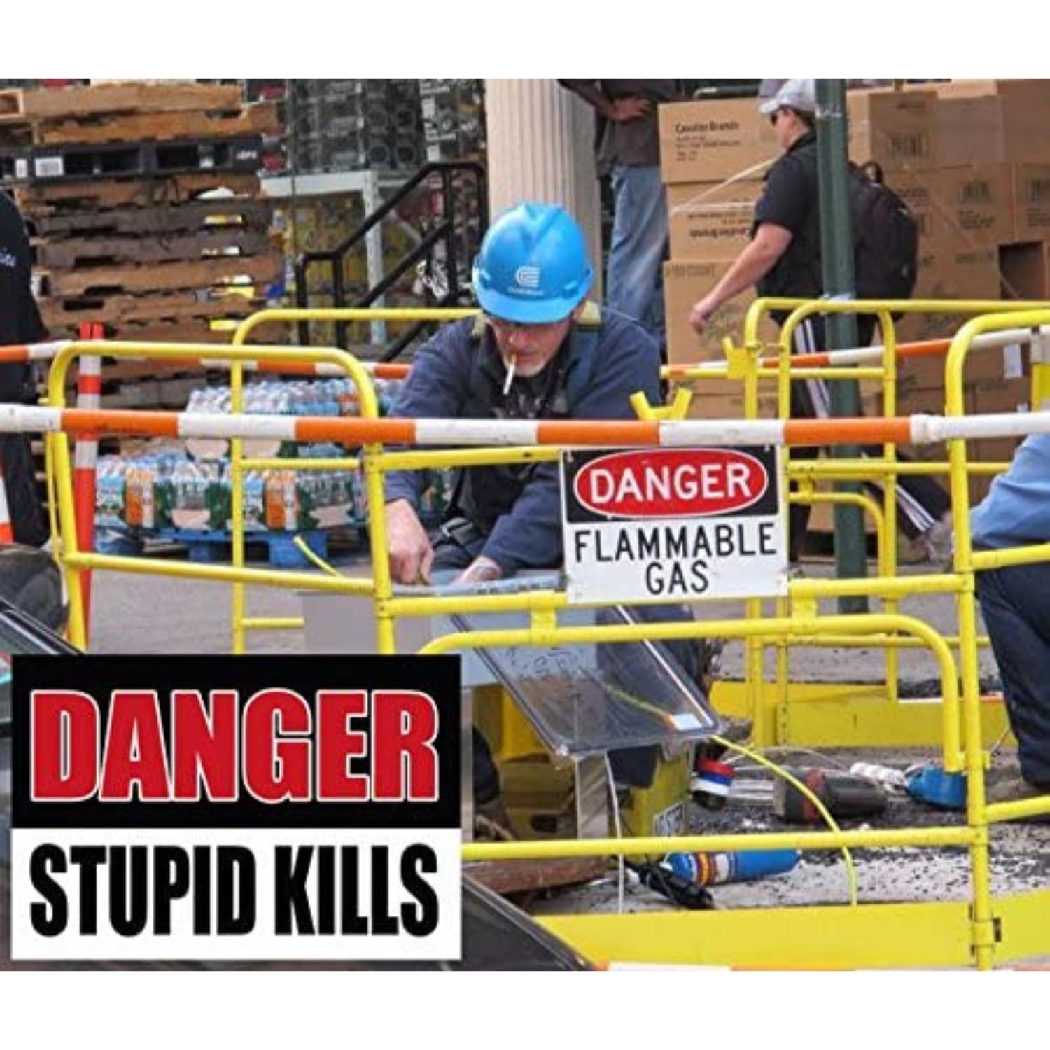 Funny Hard Hat & Helmet Stickers: 10 Decal Value Pack with Two American Flags. Great for a Construction Toolbox, Hardhat, Mechanics Chest & More. Fun Gift for Pro Union Working Men & Women. USA Made.