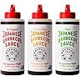 Bachan's Variety Pack Japanese Barbecue Sauce, (1) Original (1) Hot and Spicy (1) Yuzu, BBQ Sauce for Wings, Chicken, Beef, P