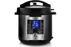 Megachef 6 Quart Stainless Steel Electric Digital Pressure Cooker with Lid