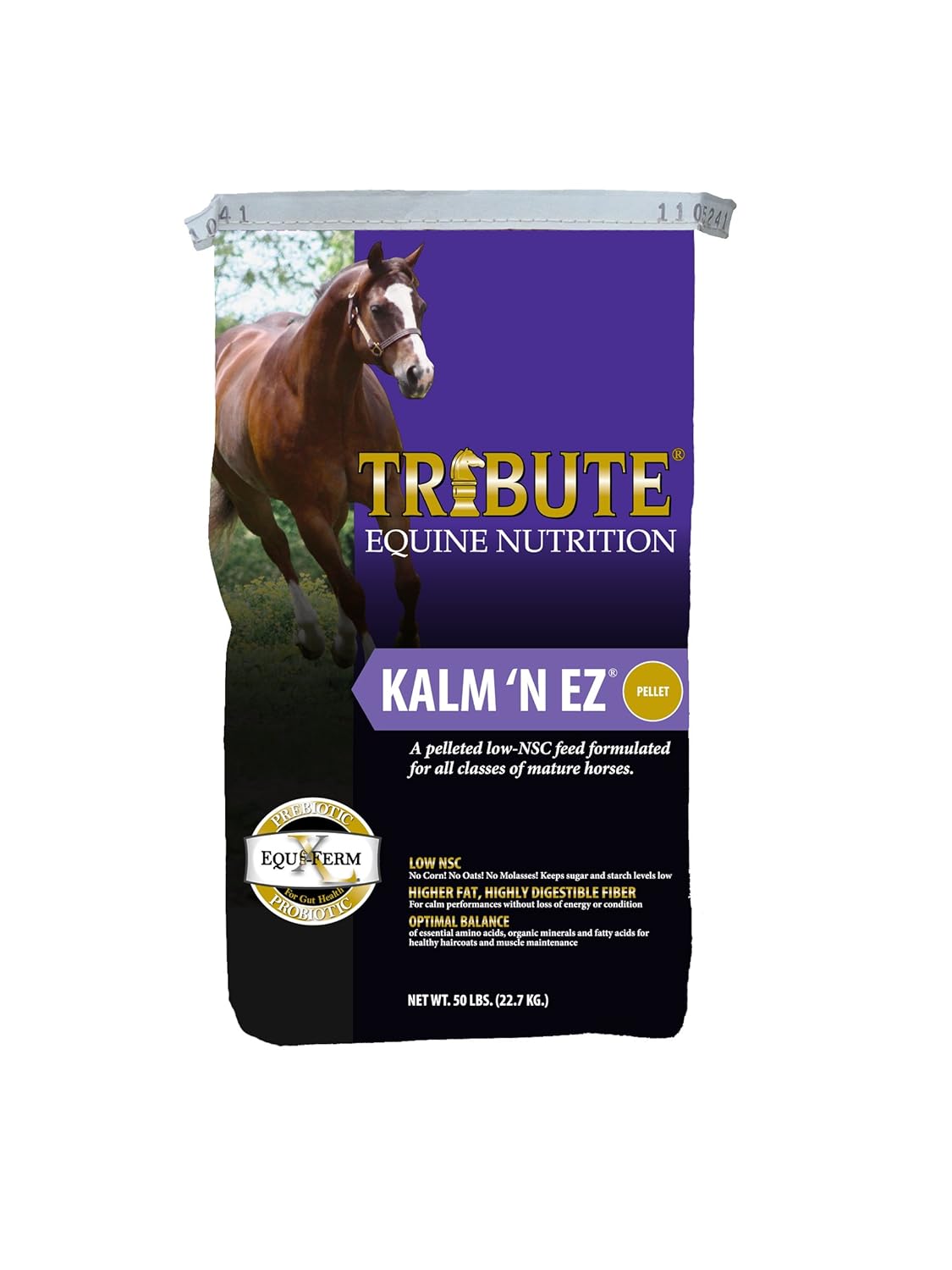 Kalmbach Feeds Tribute Kalm 'N Ez Pellets for Horse, 50 lb Sporting