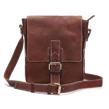 Goatter Leather Unisex Brown Messenger Bag